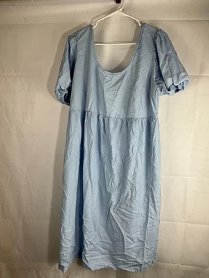Women’s Ingrid & Isabel Meadow Chambray Linen Blend Midi Dress Size XXL EUC - Image 1 of 4