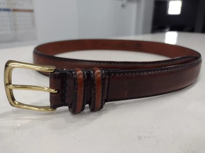 Cinturón de cuero marrón Dockers para hombre talla 34, hebilla dorada Foto 1 de 4