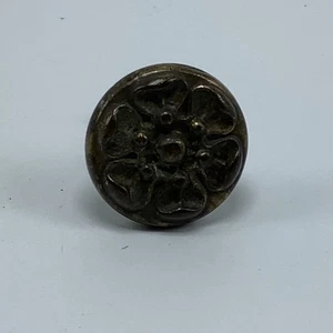 Vintage Rosette Drawer Knob Round Cabinet Handle Floral Design 6 Petal-Like - Picture 1 of 7