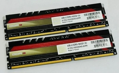 8GB Kit (2x4GB) Avexir Core Series DDR3-1600C9 AVD3U16000904G-2CRR LED Memory - Image 1 of 4