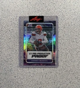 2023 Leaf Pro Set Johnny Manziel Blue Camo Pre Production Proof 1/1 RARE HEISMAN - Picture 1 of 2