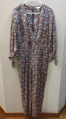 Mono mameluco manga 3/4 Rebecca Taylor en negro floral para mujer talla 4 D8 Foto 1 de 4