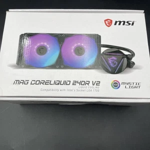 MSI Mag CoreLiquid 240R V2 Liquid CPU Cooler Black RGB Light - Afbeelding 1 van 5