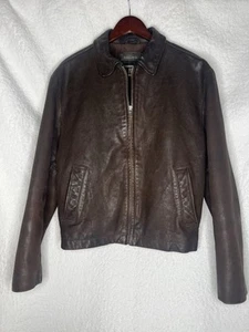 Banana Republic Men’s 100% Leather Jacket Size Med , 100% Cotton Inside Lining - Picture 1 of 17