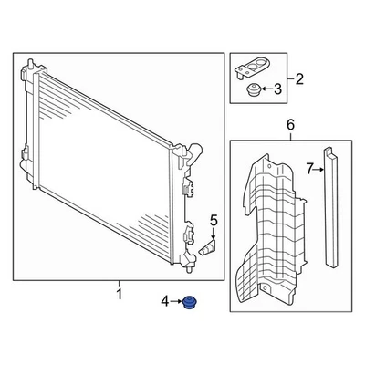 For Kia Forte5 2014-2018 Kia 253362V000 Lower Radiator Insulator Foto 1 de 4