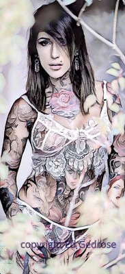 "Body Art" Art Print Signed & Matted 8x10" Original Art by Ed Gedrose. - Image 1 of 2