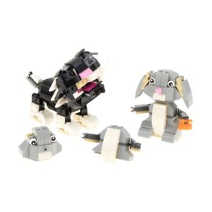 1x Lego Teile Set Creator Katze 31021 schwarz Hase 40086 grau unvollständig