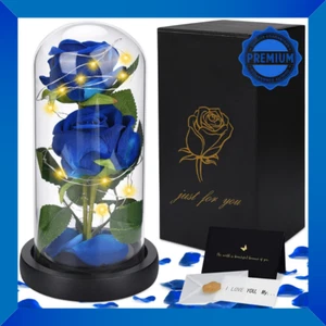Idea Regali per la Festa Della Mamma Rosa Eterna Stabilizzata rosa blu luce LED - Foto 1 di 8