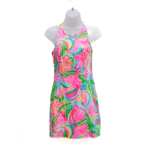 Lilly Pulitzer Grayes Shift Dress 00 Bright Elephant Print So A Peeling Resort - Picture 1 of 10