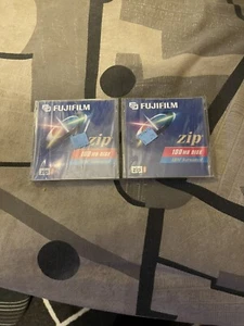 2 FujiFilm 100MB Zip Disk IBM Formatted Mac Compatible Sealed NEW - Picture 1 of 1