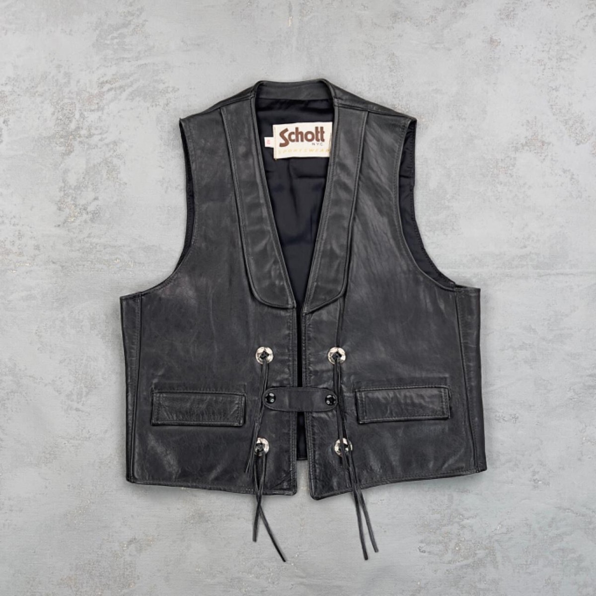 SCHOTT Vest Coats, Jackets & Vests Leather Outer Shell for SCHOTT Vest Coats, Jackets & Vests Leather Outer Shell for