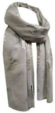 Silver Foil glitter Mulberry Tree Print Fashion women scarf wrap long scarves
