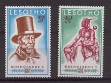 [ZXA-03c] – Lesotho - 1970  Moshoeshoe I - 2 val.  ** MNH