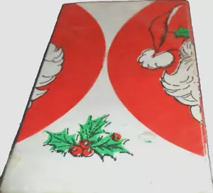 Cubierta de mesa de papel SANTA CLAUS cabeza facial NUEVOS JUGUETES R US 53 3/4x88 De colección Tuttle Press - Imagen 1 de 2