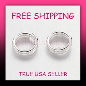 4mm 100pcs 1.4mm Silver Plated Metal Alloy Split Double Loop Jump Rings FREESHIP - Picture 1 of 6