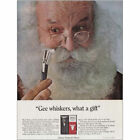 1967 Gillette Techmatic Razor: Santa, Gee Wiskers What Vintage Print Ad