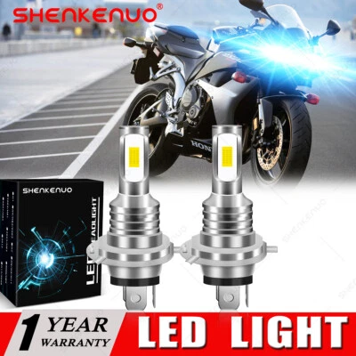 2PC Ice Blue LED headlight bulb for Honda VTX1300S 2003-2007 motorcycle:US Stock - Image 1 of 4