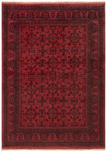 Afghan Handgeknüpfter Orientteppich 235x169 cm-Top Zustand,Orient,Carpet,rug,rot - Picture 1 of 10