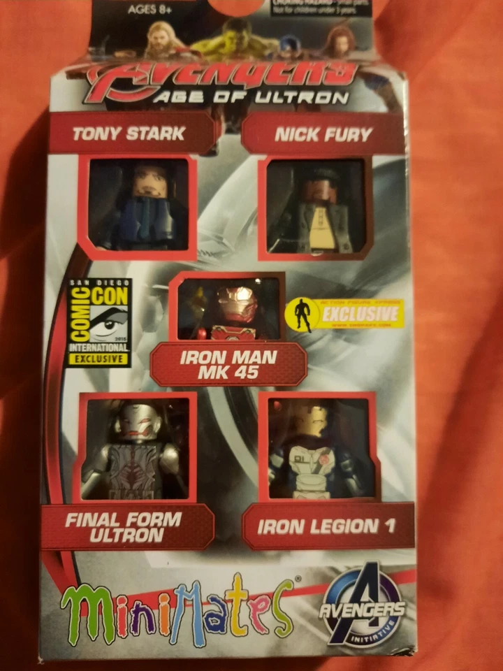 Marvel Mini Mates Avengers Age of Ultron Comic Con set Tony, Nick, Ultron, MK 45, etc. Foto 1 de 1