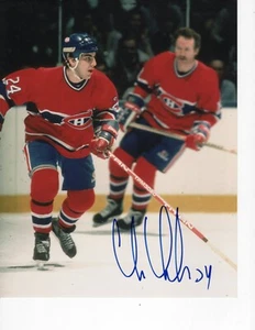 MONTREAL CANADIENS CHRIS CHELIOS SIGNED IN THE GAME 8X10 - Picture 1 of 1