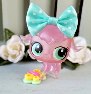 Littlest Pet Shop Blind Bag Purple Pink Lamb 3160 Green Eye LPS Clear Collection - Picture 1 of 5