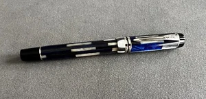 Pluma Estilográfica Parker Duofold Blue Mosaic , oro 750 , buen estado , M - Imagen 1 de 8