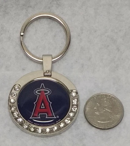 Los Angeles Angels MLB Licensed Premium Rhinestone Keychain w/ split ring Cover