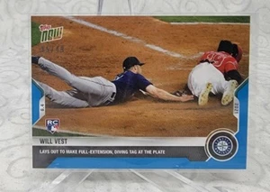 Will Vest RC Mariners - 2021 MLB TOPPS NOW Card 312 - Blue Parallel #35 /49 - Picture 1 of 2