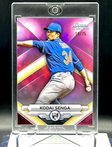 Kodai Senga 2023 Bowman Sterling RC Purple /75 New York Mets #BSR-45 - Picture 1 of 2