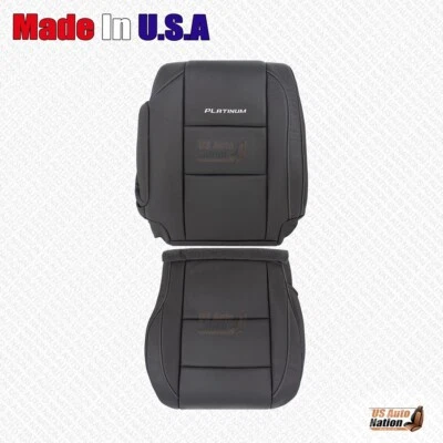 2010 2011 2012 For Nissan Armada Platinum Driver Bottom -Top Leather Cover Black - Image 1 of 4