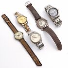Lot Of 5 Vintage Elgin Swiss Army Waltham Men's Hand Wind And Quartz Watches