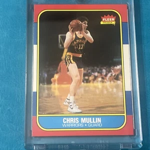 1986-87 Fleer #77 Chris Mullin BASKETBALL Golden State Warriors Rookie - Picture 1 of 2