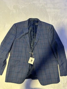 NUEVO CON ETIQUETAS Hombre Cabeza de Pato Azul Cuadros Talla 42R Vestido Traje Chaqueta - Imagen 1 de 11