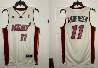Adidas Men's Size Small +2 Length Chris "Birdman" Andersen Miami Heat Jersey - Image 1 of 4