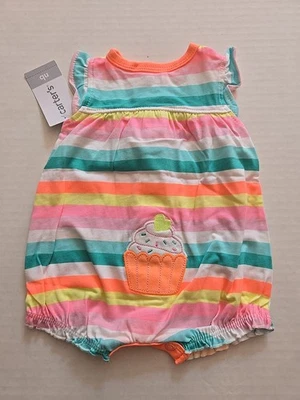 Mameluco Carter's para niñas talla recién nacido cupcake en enredadera inferior Foto 1 de 2