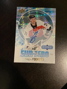 2023-24 Upper Deck ICE Tyson Foerster Flyers Sub-Zero Rookie Auto - Foto 1 di 2
