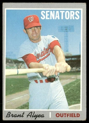 1970 Topps Brant Alyea (Ink On Back) Washington Senators #303 - Image 1 of 2