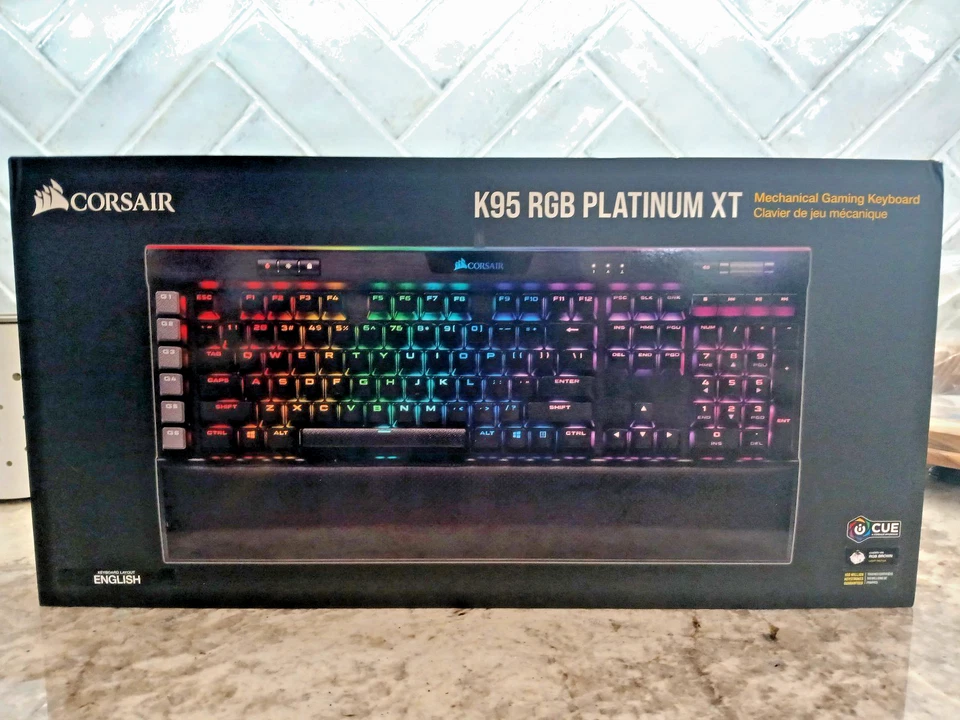 NEW IN BOX! Corsair CH-9127412-NA K95 RGB PLATINUM XT Gaming Keyboard - Image 1 of 4