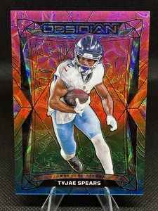 2024 Obsidian Tyjae Spears Neon FOTL | Serial No. 4/4 | Card No. 191 | Titans RB - Picture 1 of 3