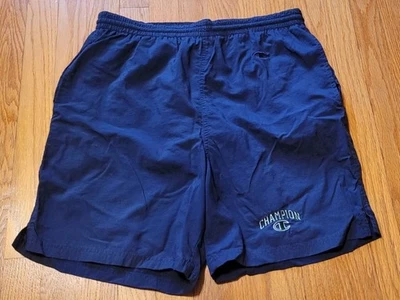 Vintage 90's Champion Swimming Shorts Trunks Navy W/ Pockets Size M Y2K EUC  - Image 1 of 4