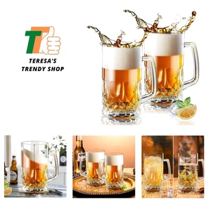 32 Unzen Bierkrüge - 2er Pack Extra Groß Deutscher Stil Klar Groß Bier G... - Bild 1 von 9