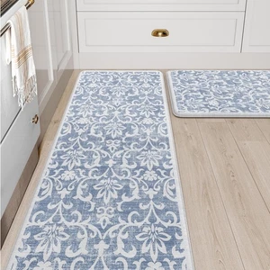 Anti Ermüdungsmatten für Küche Boden 2er Set, Vintage Distressed Blau Cushio... - Bild 1 von 7
