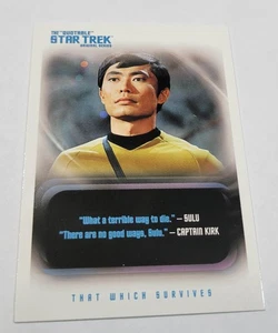 2004 Rittenhouse Quotable Star Trek TOS #47 Sulu/Kirk That Which Survives Quotes - Picture 1 of 4