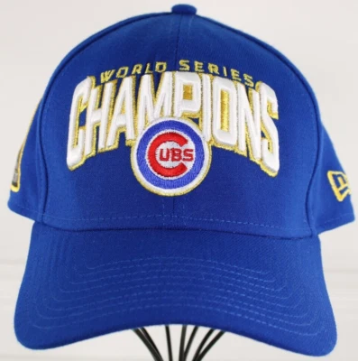 NUEVA ERA CHICAGO CUBS 2016 SERIE MUNDIAL CAMPEONES AJUSTE FLEXIBLE M/L SOMBRERO PARA HOMBRE OFICIAL MLB Foto 1 de 4
