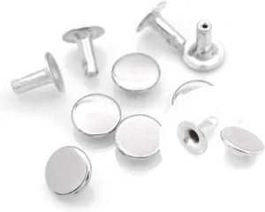 Flat Rivets Metal Single Cap Rivets Stud Round Cap Leather Craft Rivet Fasten... - Picture 1 of 3