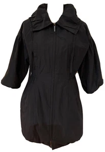 Vince Womens Jacket XSmall Black Hooded Zipper - Picture 1 of 11
