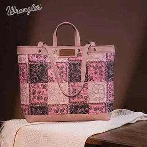 Bolso de Mano WG138-2002 Wrangler Patrón Paisley Estampado Doble Cara - Rosa - Imagen 1 de 7