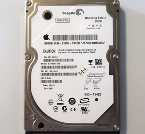 Seagate ST980811AS 9S1132-042 3.CAE (5RL0) WU China 80gb 2.5" Sata HDD 11/2007 - Picture 1 of 2