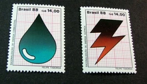Brazil Stamp Scott# 2128-2129 Energy Resources 1988 MNH H232 - Picture 1 of 1