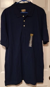 NUEVO CON ETIQUETAS Camisa Polo Foundry Para Hombre XLarge Alta Azul Marino Manga Corta - Imagen 1 de 6